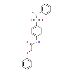 ChemSpider 2D Image | N-{4-[Methyl(phenyl)sulfamoyl]phenyl}-2-phenoxyacetamide | C21H20N2O4S