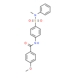 ChemSpider 2D Image | 4-Methoxy-N-{4-[methyl(phenyl)sulfamoyl]phenyl}benzamide | C21H20N2O4S