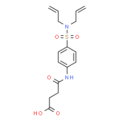 ChemSpider 2D Image | 4-{[4-(Diallylsulfamoyl)phenyl]amino}-4-oxobutanoic acid | C16H20N2O5S