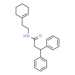 ChemSpider 2D Image | N-[2-(1-Cyclohexen-1-yl)ethyl]-3,3-diphenylpropanamide | C23H27NO