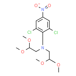 ChemSpider 2D Image | 2,6-Dichloro-N,N-bis(2,2-dimethoxyethyl)-4-nitroaniline | C14H20Cl2N2O6