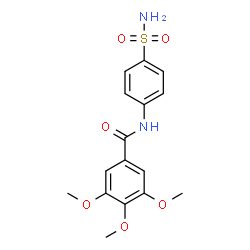 ChemSpider 2D Image | 3,4,5-Trimethoxy-N-(4-sulfamoylphenyl)benzamide | C16H18N2O6S