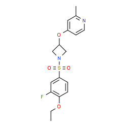 ChemSpider 2D Image | 4-({1-[(4-Ethoxy-3-fluorophenyl)sulfonyl]-3-azetidinyl}oxy)-2-methylpyridine | C17H19FN2O4S