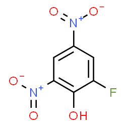 ChemSpider 2D Image | 2-Fluoro-4,6-dinitrophenol | C6H3FN2O5