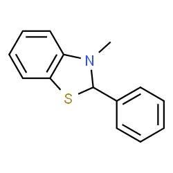 ChemSpider 2D Image | 3-Methyl-2-phenyl-2,3-dihydro-1,3-benzothiazole | C14H13NS
