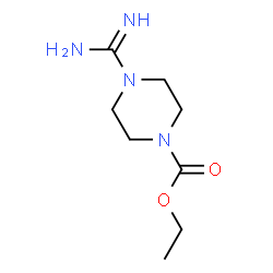 ChemSpider 2D Image | Ethyl 4-carbamimidoyl-1-piperazinecarboxylate | C8H16N4O2