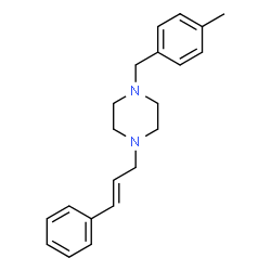 ChemSpider 2D Image | 1-(4-Methylbenzyl)-4-[(2E)-3-phenyl-2-propen-1-yl]piperazine | C21H26N2