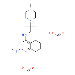 ChemSpider 2D Image | Formic acid - N~2~,N~2~-dimethyl-N~4~-[2-methyl-2-(4-methyl-1-piperazinyl)propyl]-5,6,7,8-tetrahydro-2,4-quinazolinediamine (2:1) | C21H38N6O4