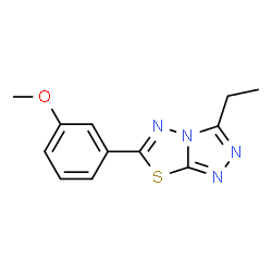 ChemSpider 2D Image | 3-Ethyl-6-(3-methoxyphenyl)[1,2,4]triazolo[3,4-b][1,3,4]thiadiazole | C12H12N4OS