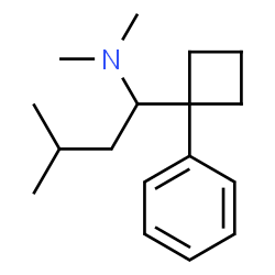 ChemSpider 2D Image | N,N,3-Trimethyl-1-(1-phenylcyclobutyl)-1-butanamine | C17H27N
