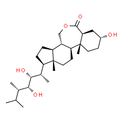 ChemSpider 2D Image | (1R,3aS,3bS,6aS,8R,10aR,10bS,12aS)-1-[(1S,2R,3R,4S)-2,3-Dihydroxy-1,4,5-trimethylhexyl]hexadecahydro-8-hydroxy-10a,12a-dimethyl-6H-benz[c]indeno[5,4-e]oxepin-6-one | C28H48O5