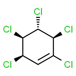 ChemSpider 2D Image | (3R,4R,5S,6R)-1,3,4,5,6-Pentachlorocyclohexene | C6H5Cl5
