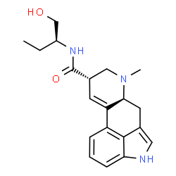 ChemSpider 2D Image | (5alpha,8alpha)-N-[(2S)-1-Hydroxy-2-butanyl]-6-methyl-9,10-didehydroergoline-8-carboxamide | C20H25N3O2