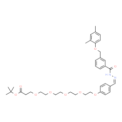 ChemSpider 2D Image | 2-Methyl-2-propanyl 1-{4-[(Z)-({3-[(2,4-dimethylphenoxy)methyl]benzoyl}hydrazono)methyl]phenoxy}-3,6,9,12-tetraoxapentadecan-15-oate | C38H50N2O9
