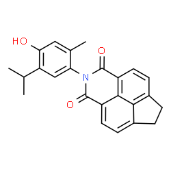ChemSpider 2D Image | 2-(4-Hydroxy-5-isopropyl-2-methylphenyl)-6,7-dihydro-1H-indeno[6,7,1-def]isoquinoline-1,3(2H)-dione | C24H21NO3