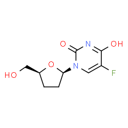 ChemSpider 2D Image | 2',3'-Dideoxy-5-fluorouridine | C9H11FN2O4