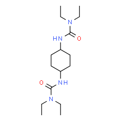ChemSpider 2D Image | 3,3'-(1,4-Cyclohexanediyl)bis(1,1-diethylurea) | C16H32N4O2