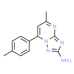 ChemSpider 2D Image | 5-Methyl-7-(4-methylphenyl)[1,2,4]triazolo[1,5-a]pyrimidin-2-amine | C13H13N5