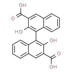 ChemSpider 2D Image | 2,2'-Dihydroxy-1,1'-binaphthalene-3,3'-dicarboxylic acid | C22H14O6