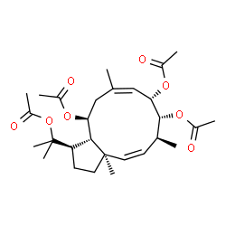 ChemSpider 2D Image | 5,6,10,18-tetracetoxy-2,7-dolabelladiene | C28H42O8