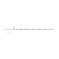 ChemSpider 2D Image | 2,3-Dihydroxypropyl (4Z,7Z,10Z,13Z,16Z,19Z)-4,7,10,13,16,19-docosahexaenoate | C25H38O4