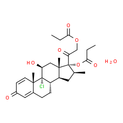 ChemSpider 2D Image | beclomethasone dipropionate monohydrate | C28H39ClO8