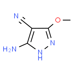 ChemSpider 2D Image | 3-amino-5-methoxy-1H-pyrazole-4-carbonitrile | C5H6N4O
