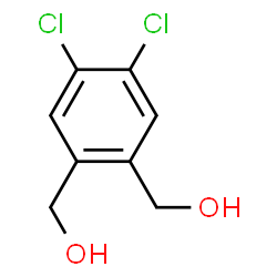 ChemSpider 2D Image | (4,5-Dichloro-1,2-phenylene)dimethanol | C8H8Cl2O2