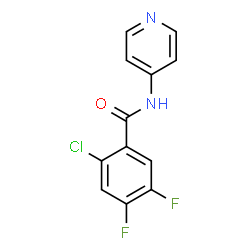 ChemSpider 2D Image | 2-Chloro-4,5-difluoro-N-(4-pyridinyl)benzamide | C12H7ClF2N2O