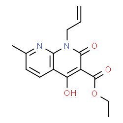 ChemSpider 2D Image | Ethyl 1-allyl-4-hydroxy-7-methyl-2-oxo-1,2-dihydro-1,8-naphthyridine-3-carboxylate | C15H16N2O4