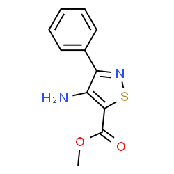 ChemSpider 2D Image | methyl 4-amino-3-phenyl-5-isothiazolecarboxylate | C11H10N2O2S