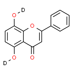 ChemSpider 2D Image | 5,8-Bis[(~2~H)hydroxy]-2-phenyl-4H-chromen-4-one | C15H8D2O4