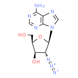 ChemSpider 2D Image | 9-(2-Azido-2-deoxy-beta-D-xylofuranosyl)-9H-purin-6-amine | C10H12N8O3