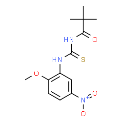 ChemSpider 2D Image | N-[(2-Methoxy-5-nitrophenyl)carbamothioyl]-2,2-dimethylpropanamide | C13H17N3O4S