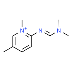 ChemSpider 2D Image | 2-{(E)-[(Dimethylamino)methylene]amino}-1,5-dimethylpyridinium | C10H16N3