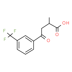 ChemSpider 2D Image | 2-Methyl-4-oxo-4-[3-(trifluoromethyl)phenyl]butanoic acid | C12H11F3O3