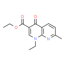 ChemSpider 2D Image | ethyl 1-ethyl-1,4-dihydro-7-methyl-4-oxo-1,8-naphthyridine-3-carboxylate | C14H16N2O3