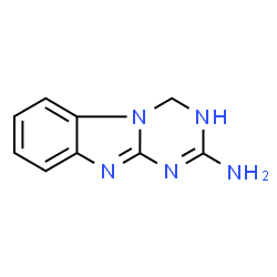ChemSpider 2D Image | 1,4-Dihydro[1,3,5]triazino[1,2-a]benzimidazol-2-amine | C9H9N5