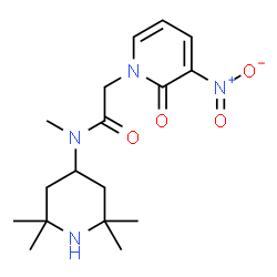 ChemSpider 2D Image | N-Methyl-2-(3-nitro-2-oxo-1(2H)-pyridinyl)-N-(2,2,6,6-tetramethyl-4-piperidinyl)acetamide | C17H26N4O4
