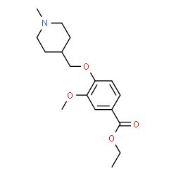 ChemSpider 2D Image | Ethyl 3-methoxy-4-((1-methylpiperidin-4-yl)methoxy)benzoate | C17H25NO4