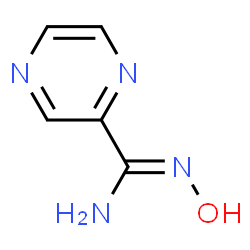 ChemSpider 2D Image | Pyrazine-2-amidoxime | C5H6N4O