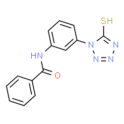 ChemSpider 2D Image | N-(3-(5-MERCAPTO-1H-TETRAZOL-1-YL)PHENYL)BENZAMIDE | C14H11N5OS