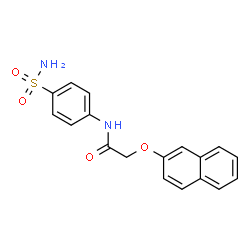 ChemSpider 2D Image | 2-(2-Naphthyloxy)-N-(4-sulfamoylphenyl)acetamide | C18H16N2O4S