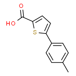 ChemSpider 2D Image | 5-(4-Methylphenyl)-2-thiophenecarboxylic acid | C12H10O2S