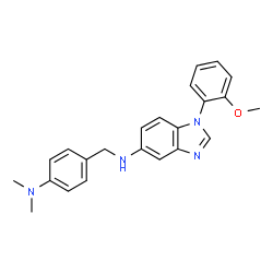 ChemSpider 2D Image | N-[4-(Dimethylamino)benzyl]-1-(2-methoxyphenyl)-1H-benzimidazol-5-amine | C23H24N4O