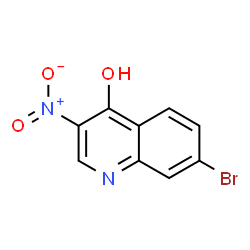 ChemSpider 2D Image | 7-Bromo-3-nitro-4-quinolinol | C9H5BrN2O3