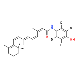 ChemSpider 2D Image | (7cis,11cis,13cis)-15-{[4-Hydroxy(~2~H_4_)phenyl]amino}retinal | C26H29D4NO2