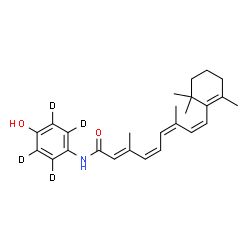 ChemSpider 2D Image | (7cis,9cis,11cis)-15-{[4-Hydroxy(~2~H_4_)phenyl]amino}retinal | C26H29D4NO2