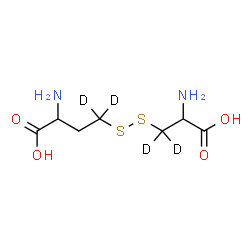 ChemSpider 2D Image | 2-Amino-4-{[2-amino-2-carboxy(1,1-~2~H_2_)ethyl]disulfanyl}(4,4-~2~H_2_)butanoic acid | C7H10D4N2O4S2