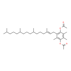 ChemSpider 2D Image | 2,3,5-Trimethyl-6-[(2E)-3,7,11,15-tetramethyl-2-hexadecen-1-yl]-1,4-phenylene diacetate | C33H54O4